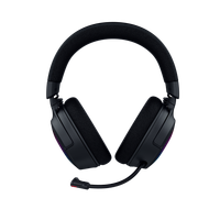 razer kraken v4 - auriculares inalambricos para juegos conectividad de 3 modos diafragmas 40mm iluminacion de las orejeras rgb de 9 zonas ajustes de mezcla y volumen thx spatial audio negro