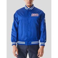 new-era chaquetas chaqueta nfl new york giants satin bomber azul-blanco para hombre