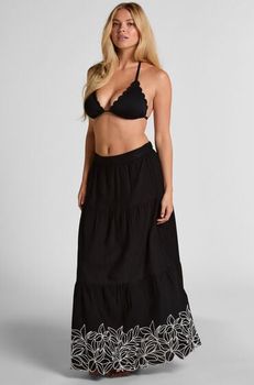 Hunkemöller Falda bordada Negro