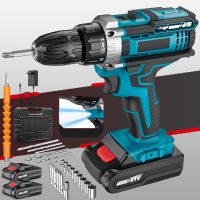 atornillador de impacto inalambrico taladro manual con 32 ajustes de torque 2 velocidades atornillador electrico con bateria recargable herramienta electrica