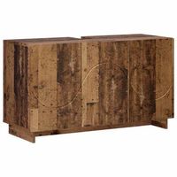 armario de bano madera envejecida 101 x 41 x 58 cm vidaxl