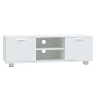 mueble para tv madera contrachapada blanco 120x405x35 cm vidaxl