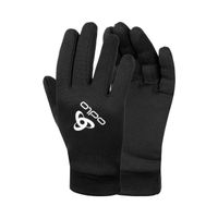 odlo stretchfleece liner eco gloves guantes de correr-negro