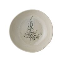 plato hondo de gres beige