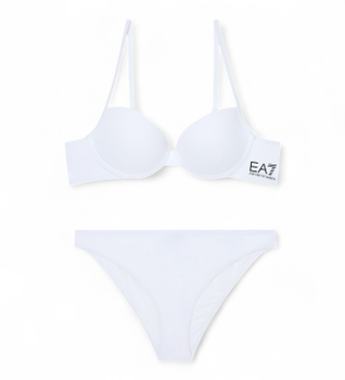 EA7 para mujer. 7W000320_AF20663 Bañador Bikini Water Sports blanco (XL), Deportivo, Beachwear, Poliamida