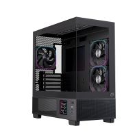 caja pc einarex prisma sm501d rgb black micro atx iluminacion rgb cristal templado