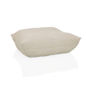 Puf Tapizado / Reposapiés Sitzolo Podi Tejido De Pana Beige Hjh Living