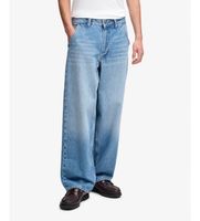 superdry para hombre m7011450a vaqueros oversized rigid washed azul claro 3032 casual algodon denim