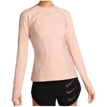 Nike Camiseta manga larga T-shirt de course Dri-FIT orange para mujer