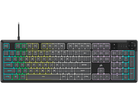teclado gaming - corsair k55 core con cable iluminacion led rgb 4 teclas multimedia dark grey