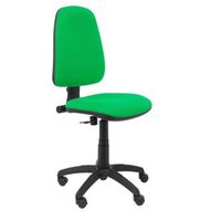 silla de oficina con mecanismo de contacto permanente y regulable en altura - asiento y respaldo tapizados en tejido bali color verde piqueras y crespo modelo sierra