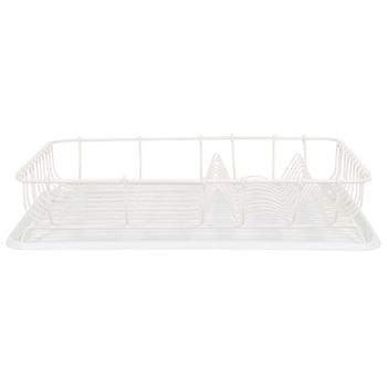Escurridor de metal blanco roto