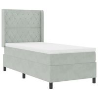 cama tapizada 200x100x128 cm madera - gris