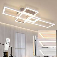 lampara de techo led geometrica regulable plateada 36 w 64 cm para un hogar moderno zmh