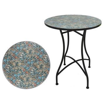 Mesa De Jardín Redonda Mosaico Cerámico Chartres Ø60x71cm