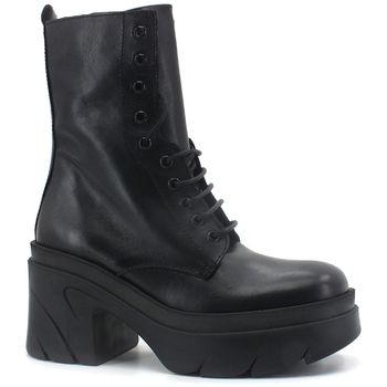 Divine Follie Botines Anfibio Lacci Pelle Nero FA-1002 para mujer