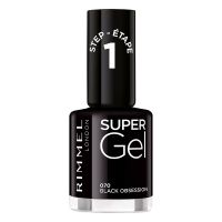 rimmel super gel nail polish - black obsession