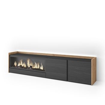Mueble Tv, Televisión, Muebles De Salón, Almacenaje, 212x50x35 Cm, Para Tv Hasta 80