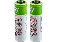 pilas aa recargables - isy iab-2003 2 baterias aa 2300 mah niquel-metalhidrido