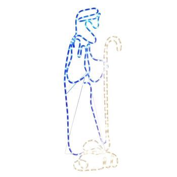 Figuras De Navidad De Pastor Y Cordero Con 168 Led 102,5x35 Cm Vidaxl