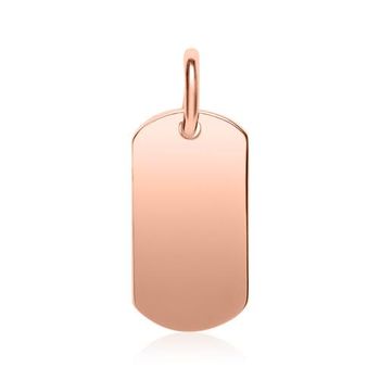 Colgante grabado de plata 925 chapado en oro rosa
