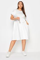 yours vestido mini blanco en algodon mujer curvy y tallas grandes yours