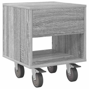 Mesita De Noche | Armario De Noche | Mesa De Noche Gris Sonoma 40,5 X 40 X 48 Cm