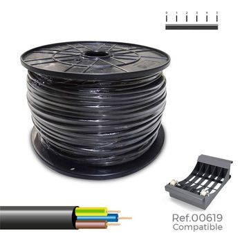 Cable Eléctrico Multicore Sediles Negro 3 X 1,5 Mm - 100 M H05vv-f