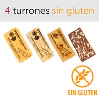 pack 4 turrones sin gluten