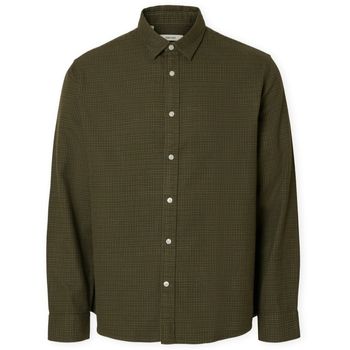 Selected Camisa manga larga Noos Regnoah Shirt - Forest Green para hombre