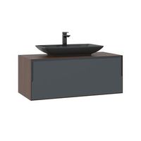 mueble para lavabo  - 100 x 50 x 40 cm - nogal  antracita