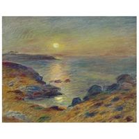 legendarte - cuadro lienzo impresion digital - atardecer en douarnenez - pierre auguste renoir - decoracion pared cm 50x60