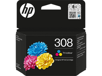 Cartucho de tinta - HP 308, 7FP20UE, 3 ml, 120 páginas, Tricolor (Cian, Magenta y Amarillo)