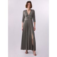 liu jo vestidos vestido largo elegante en lurex para mujer
