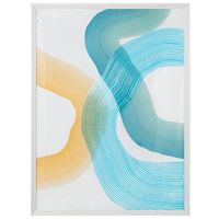 cuadro lienzo blanco azul y amarillo