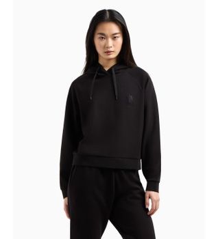 A|X Armani Exchange para mujer. XW000827AF13397UC001 Sudadera logo negro (M), Casual, Deportivo, Multideporte, Viscosa