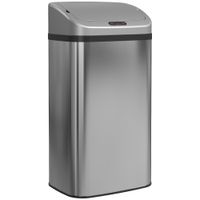 cubo de basura 33x25x69 cm plata