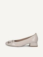 caprice pumps white made of leather with trapeze heel size 37
