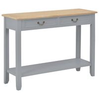 mesa consola de madera gris 110x35x80 cm vidaxl