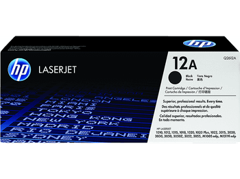 Tóner - HP 12A LaserJet, Negro, Q2612A