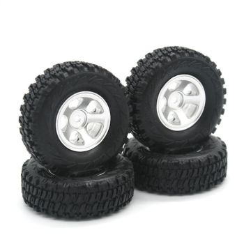 4PCS Llantas de metal actualizadas para ruedas con hexágono de 7 mm para el coche de control remoto FMS 1/18 Fire Horse