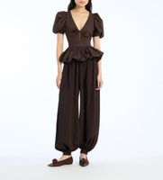 rotate para mujer 1151121667 top marie marron 36 casual manga corta algodon organico sostenible