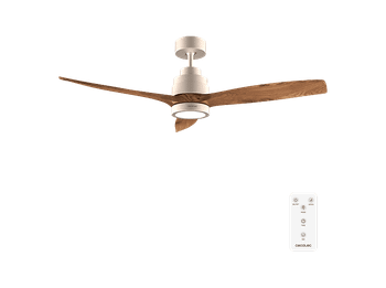 Ventilador de techo - Cecotec EnergySilence Aero 5295 GoldBlack, 35 W, Luz LED 18 Mando a distancia, 6 velocidades, Modo invierno/verano, Oro