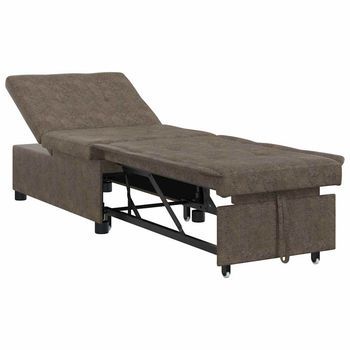 Sofá Cama Gris Oscuro 194 X 67 X 82 Cm Tela Huahua Vidaxl