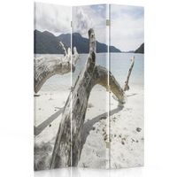 biombo white sand - separador de ambientes cm 110x150 3 paneles