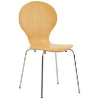 silla de comedor apilable diego madera natural 45x43x86 cm clp
