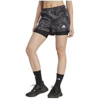 adidas short shorts own the run spray dye 2in1 elastique para mujer