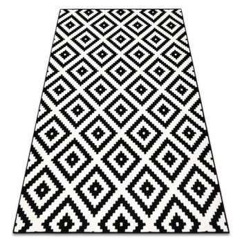 Alfombra Bcf Morad Ruta Diamantes, Geométrico - Negro / Crema 200x300 Cm