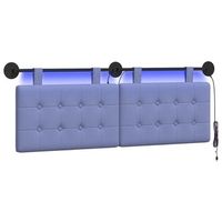 cabecero colgante con luz led azul jeans tela vidaxl