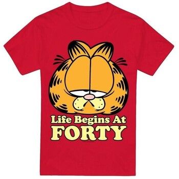 Garfield Camiseta Life Begins At Forty para hombre